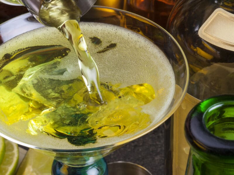 Mixing a cocktail